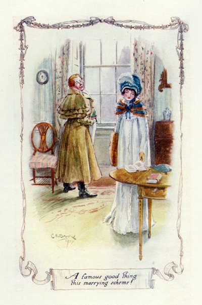 Slavná dobrá věc, tento sňatkový plán, 1907 (ilustrace) od Charles Edmund Brock