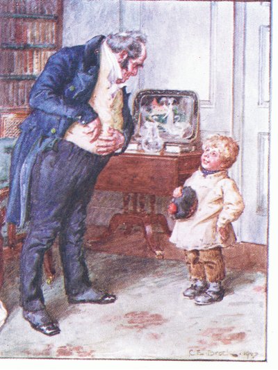 Jaké jsou vaše sklony k šestipencům, ilustrace z předpisu Dr Marigold, 1910 od Charles Edmund Brock