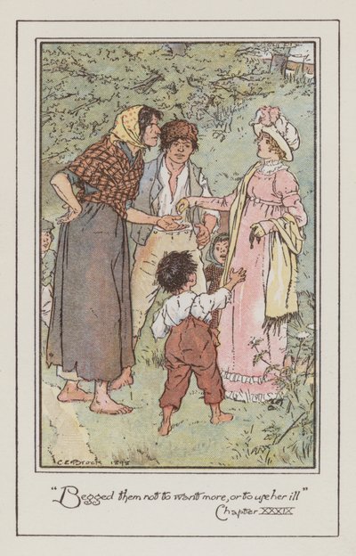 Ilustrace pro Emmu od Jane Austenové (barevné lito) od Charles Edmund Brock