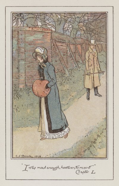 Ilustrace pro Emmu od Jane Austenové (barevné lito) od Charles Edmund Brock