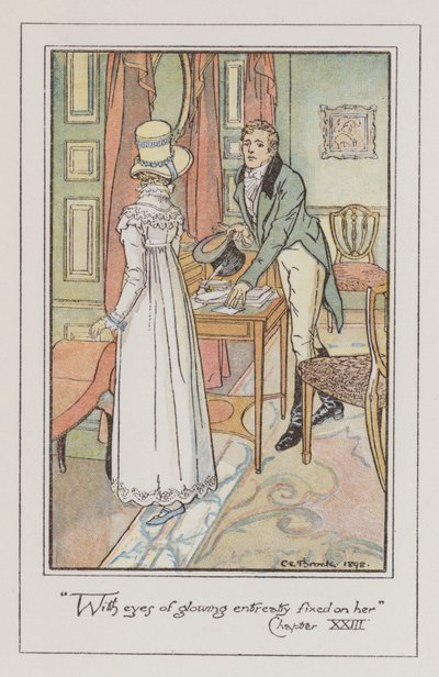 Ilustrace k filmu Persuasion (barevná litografie) od Charles Edmund Brock