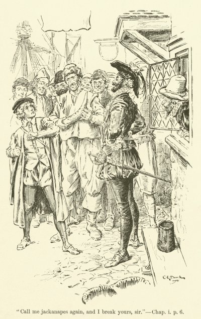 Ilustrace pro Westward Ho! Charles Kingsley (rytina) od Charles Edmund Brock