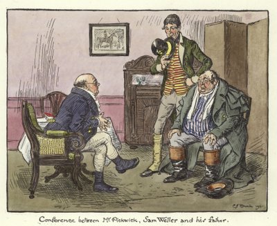 Ilustrace pro Pickwick Papers od Charles Edmund Brock