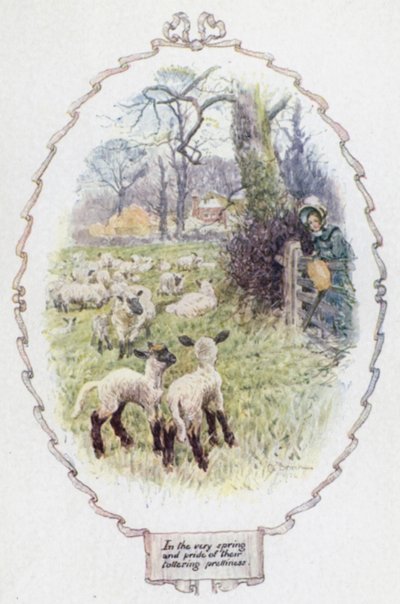 Na samém jaře a hrdosti na svou potácející se krásu (barva lito) od Charles Edmund Brock