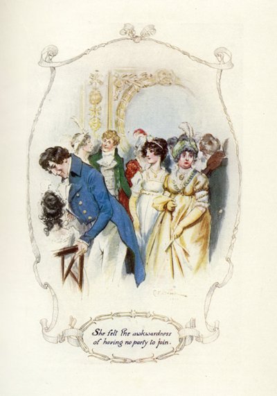Cítila trapnost, že neměla žádnou stranu, ke které by se mohla připojit, 1907 (ilustrace) od Charles Edmund Brock