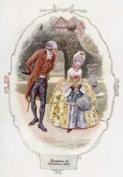 Příznaky stáleho flirtování (barevné lito) od Charles Edmund Brock