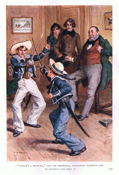 Je tu obrázek, řekl pan Crummles a pokynul Nicholasovi, aby nepostupoval a nekazil ho od Charles Edmund Brock