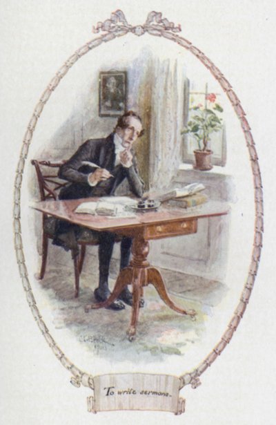 Psát kázání (barevně lito) od Charles Edmund Brock