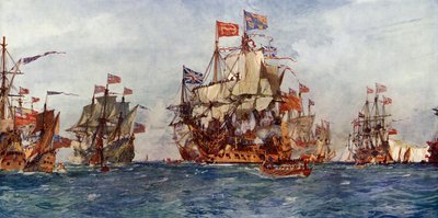 Návrat Karla II od Charles Edward Dixon
