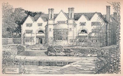 „Tirley Court, Cheshire: Jižní fronta“, 1906 od Charles Edward Mallows
