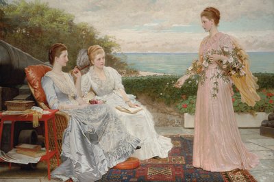 Hradby, hrad Walmer: Portréty hraběnky Granville a dámy Victoria a Mary Leveson-Gower, 1891 od Charles Edward Perugini