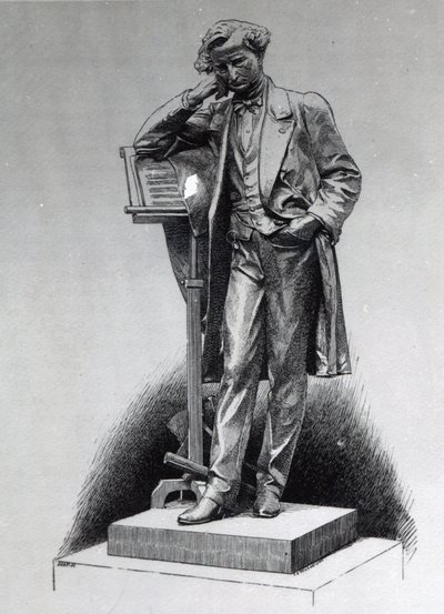 Hector Berlioz, podle sochy Alfreda Lenoira na náměstí Vintimille, Paříž, 1886 od Charles Edward Wilson