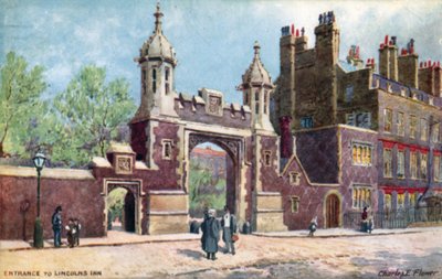 Vchod, Lincolns Inn, Londýn od Charles Edwin Flower