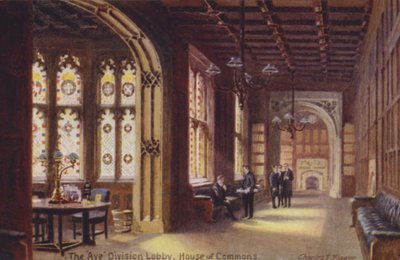 Lobby divize Aye, Dolní sněmovna od Charles Edwin Flower