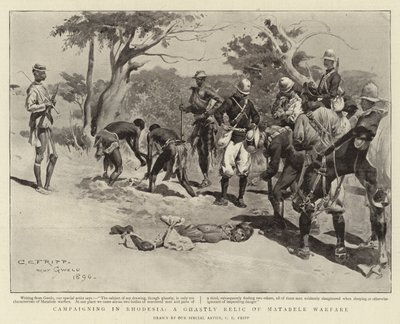 Kampaň v Rhodesii, příšerné relikvii Matabele Warfare od Charles Edwin Fripp
