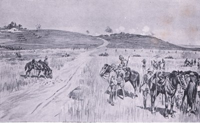 The relief of Vryheid, z knihy After Pretoria: The Guerilla War vydané nakladatelstvím Harmsworth Bros Limited v roce 1901. od Charles Edwin Fripp