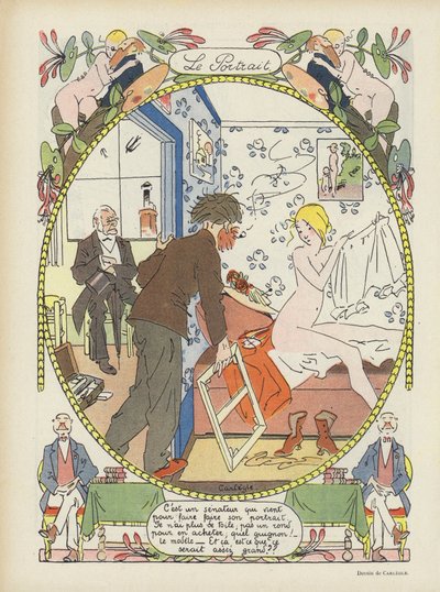 Portrét. Ilustrace pro Le Rire od Charles Emile Egli