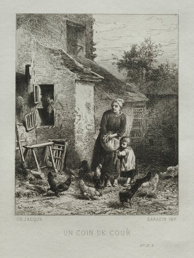 Roh dvora od Charles Emile Jacque