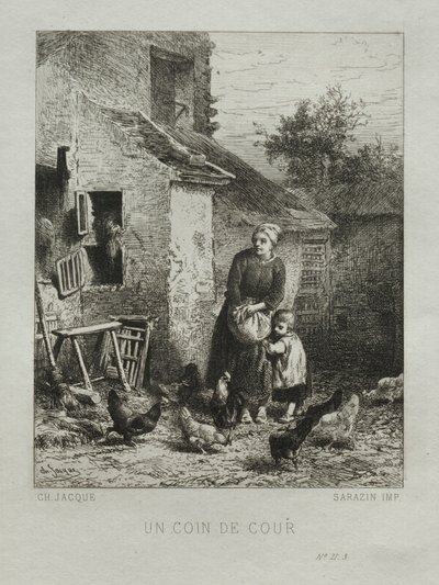 Roh dvora. od Charles Emile Jacque