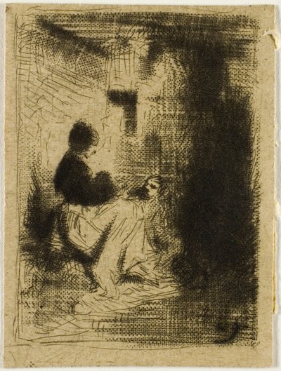 Žena a její dítě od Charles Emile Jacque