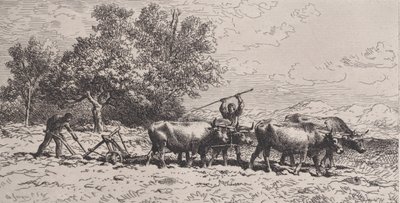 Team of Oxen, 1868. od Charles Emile Jacque