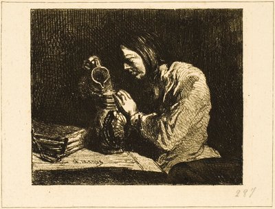 Busta muže od Charles Emile Jacque