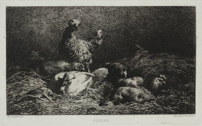Kuřata od Charles Emile Jacque