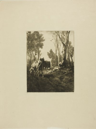 Pasák krav od Charles Emile Jacque