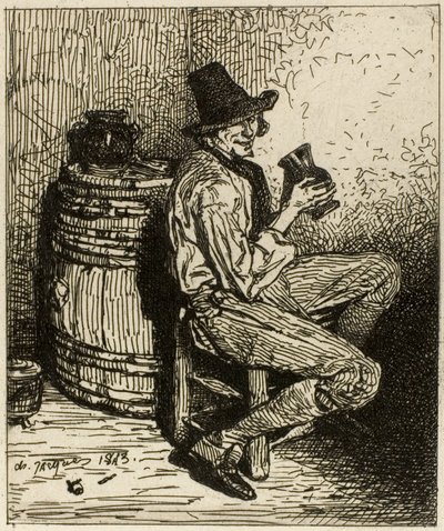 Pijan od Charles Emile Jacque