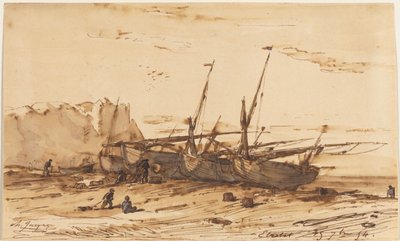 Etretat od Charles Emile Jacque