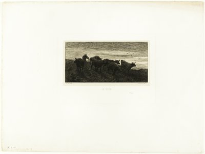 Večer od Charles Emile Jacque