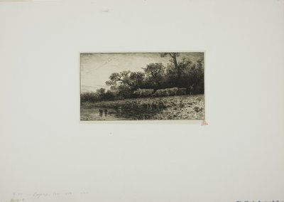 Večerní krajina od Charles Emile Jacque