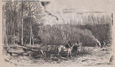 února z Album of Rustic Subjects, 1859. od Charles Emile Jacque