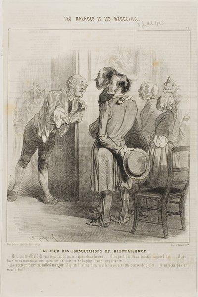 Den bezplatných návštěv u lékaře (talíř 16) od Charles Emile Jacque
