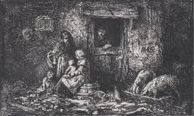 Brána na farmu, ca. 1850. od Charles Emile Jacque