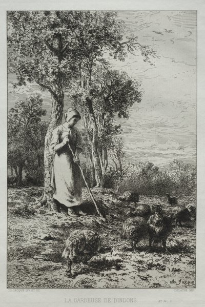 Strážce krůt od Charles Emile Jacque