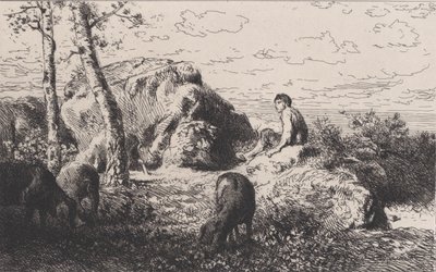 Marnotratný syn, ca. 1868. od Charles Emile Jacque