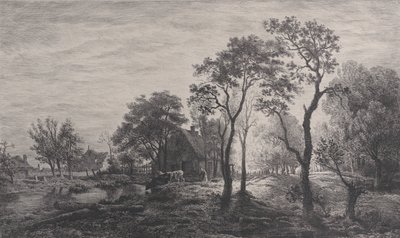 Krajina, podle skici Eglona van der Neera, 1862. od Charles Emile Jacque