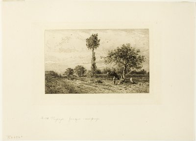 Krajina s zakřivenou silnicí od Charles Emile Jacque