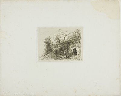 Muž sedící na kopci od Charles Emile Jacque