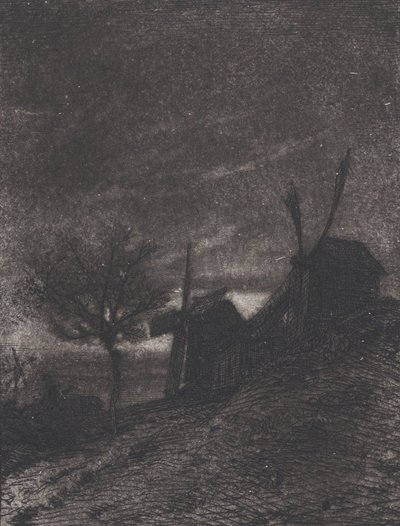 Mills na Montmartru, 1846. od Charles Emile Jacque