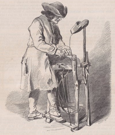 Muzeum Louvre, sbírka kreseb, Le Remouleur, od Watteaua, od Magasin Pitto..., ca. 1852. od Charles Emile Jacque