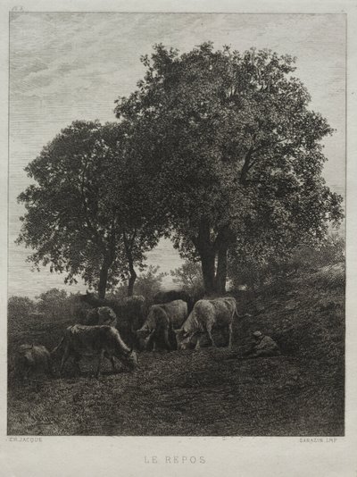 Odpočinek od Charles Emile Jacque
