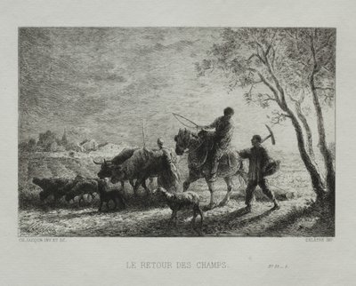 Návrat z Pole. od Charles Emile Jacque