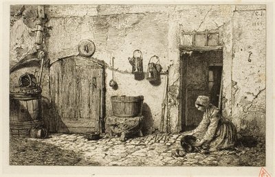 Služka ze Scullery od Charles Emile Jacque