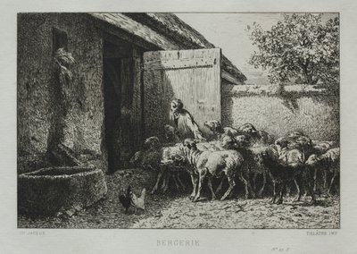 Ovčín. od Charles Emile Jacque