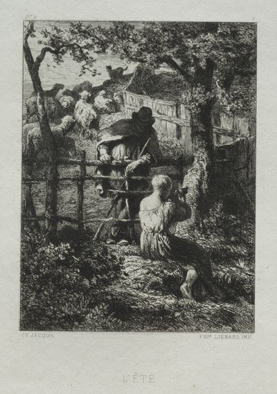 Letní den od Charles Emile Jacque
