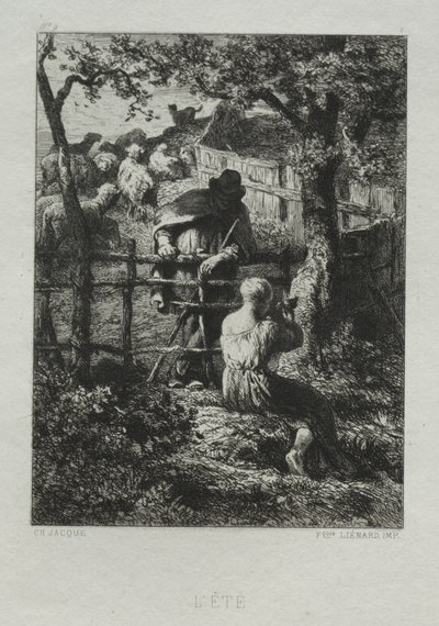 Letní den. od Charles Emile Jacque