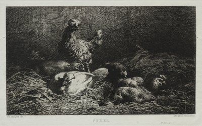 Kuřata. od Charles Emile Jacque