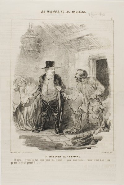 Venkovský lékař (deska 13) od Charles Emile Jacque